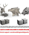 Dire Wolf Head Welding Kit For Beginners Practice With 201 Stainless Steel Coupons Laser Cut Training Metal, 3D heads