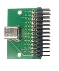 USB 3.1 Type C 24 Pin Breakout PCB Board 4 Piece Set Dope For Prototyping And DIY Power Supply Breadboard Projects With Labeled Pins.