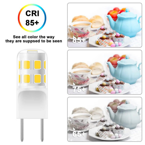 G8 Led Bulb Dimmable 3W T4 Led Bulb 20 to 25W Halogen Equivalent Warm White 3000K with CRI 85+ for kitchen lighting