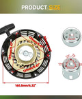 Pull Start Recoil Starter Assembly Replacement For Predator 212cc And 196cc Engines product dimensions illustration