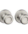 Tylo Interior Passage Door Knob For Closet And Hallway Doors Non Locking Doorknob Satin Nickel With Microban Protection Easy DIY Install Includes All Hardware