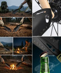 Beast 9 In 1 Portable Camping Shovel Multi Tool for Backpacking And Survival Gear with Black Alloy Steel Blade in Use
