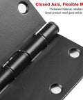Close-up of Matte Black 3.5 Inch Door Hinge Set 18 Pack Interior Hinges With Five Eighths Radius Corners Flat Iron Design