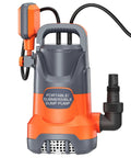 Submersible Sump Pump With Float 1HP 4500 GPH Drain For Pools Spas Hot Tubs And Ponds Clean Or Dirty Water Electric Orange Beast