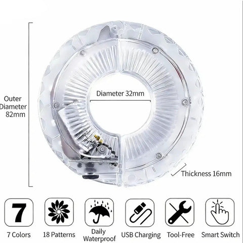 Bright Dope Multicolor Wheel Hub Lights For Night Riding Quick Install Tool Free Spoke Lights That Boost Bike Safety And Visibility
