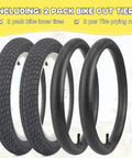 Two Pack 18 Inch Kid Bike Tires 18 X 2.125 With Inner Tubes Fits 18 Inch Bicycles BMX MTB Black Smooth Tread and Tools