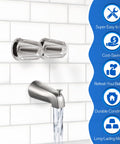 Two Piece Shower Knob Replacement Kit For Pfister Verve Tub And Shower Hot And Cold Handles Five And A Half Inch High Brushed Nickel