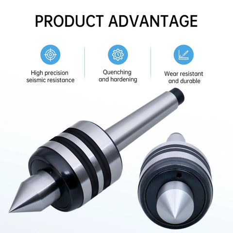 MT5 Live Center For CNC Wood And Metal Lathe, 60 Degree Morse Taper, 5MT Shank, durable medium duty tailstock center with steel body