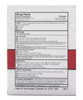 Back view of Antiseptic Aloe First Aid Cream In 0.9g Dose Packets, 25 Pack Carton with drug facts and directions.