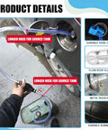 Straight Up Heavy Duty Hand Fuel Transfer Pump, No Sweat Gasoline Siphon Hose Kit with long durable hose and clips.