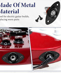 Road Ready 1/4 Mono Guitar Jack Plate Replacement with metal finish, installed on electric guitar body, showing input jack connection.