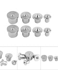 Pro Grade Steel Dowel Centers Set For Precise Woodworking Alignment with machined marking points in various sizes