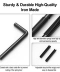 Four Piece Spring Loaded Trailer Gate Latch Kit Heavy Duty Steel Replacement For Trailers Sheds Farms And Backyards Easy Install No Hassle Durable Latch Hardware Keeps Doors Secure 819t Black components