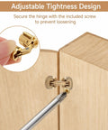 Built to Last Sleek Concealed Brass Barrel Hinges Set With 8mm Drill Bit and 180 Degree Opening, close-up of hinge installation