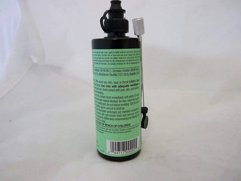 Back view of Dri-Slide Dry Moly Lube 4 Oz With Needle Nozzle For Bike Chains Cables And Moving Parts To Slash Friction