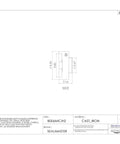 Rock Solid 2 Inch Bore Ball Bearing With Cast Iron Flange Mount technical drawing dimensions and specifications side view.