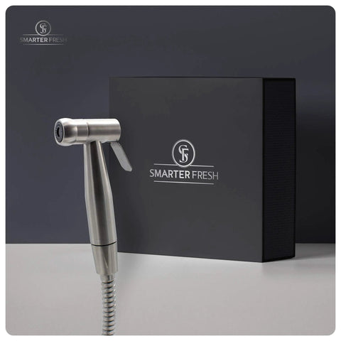 Stainless steel handheld bidet sprayer with packaging, Bidet Sprayer for Toilet and Cloth Diaper Washer Handheld Toilet Sprayer Easy 10 Minute Installation With Mounting Hardware For Wall Toilet Or Vanity No Plumber Needed Fast Home Bathroom Upgrade
