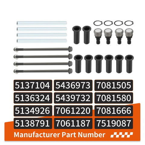 Front Upper A Arm Pivot Bushing Ball Joint Kit For RZR 570 And 800 Series Off Road UTV Upgrade With parts and manufacturer numbers