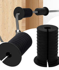 2 Pcs Starlink Cable Routing Kit For 1 Inch Wall Hole, Wall Grommet Set with perforated silicone, black cable management for Ethernet.
