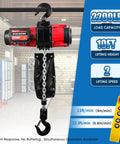 2 Speed Electric Chain Hoist 2200lb With Pendant And Remote, Brushless Motor, Overhead Crane Lift, 110V, 10ft Lifting Height in shop