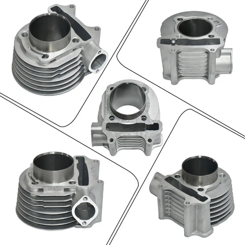Multiple views of Gy6150 57.4mm Cylinder Kit For 125cc 150cc Chinese Scooters And ATVs with GY6 4 Stroke 157QMJ 152QMI Engine