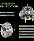 Direct Replacement Front And Rear Wheel Bearing Hub Assembly With 5 Lug And ABS Sensor For GM Vehicles specifications