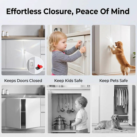 Super Strong 24 Pack Cabinet Magnets With Adhesive Secure Door Closure For Drawers And Cupboards Super Sturdy Stainless Steel Catch keeps kitchen cabinet doors closed.