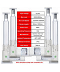 Zero-Hassle Heavy-Duty 4-Piece Linear Actuator Kit With Sync Controller 24V DC Power showing specifications and design details.