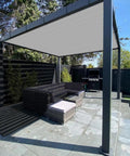 Nine By Twenty Foot Shade Cloth With Grommets For Outdoor Shade Stay Cool UV Protected HDPE Fabric Light Grey Patio Canopy