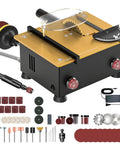 Craft Table Saw With Dual 795 Motors And Switches, 200W Power, 12,000 RPM, 26mm Adjustable Height, Includes Accessories visible