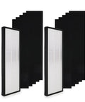 2 Pack H13 HEPA Replacement Filter Set For Eureka NEA120 And Toshiba Smart WiFi Purifiers Beefed Up Filtration With Activated Carbon Pre Filters For Stronger Clean Air Captures 99.97 Percent Of PM2.5 Particles 0.3 Microns with filters and pre-filters visible