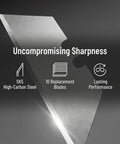 Multi Function Drywall Chamfer Tool With 10 Blades Hand Plane For Gypsum Board Edge Trimming Rasp And V Edge Chamfer Plasterboard Cutter For Woodworkers Workhorse Pro Grade Finish SK5 steel blade