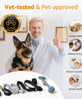 Vet with dog endorsing Outdoor Bungee Tug Toy For Dogs Tree Hanging Rope Tug Interactive Chew Rope Adjustable Height