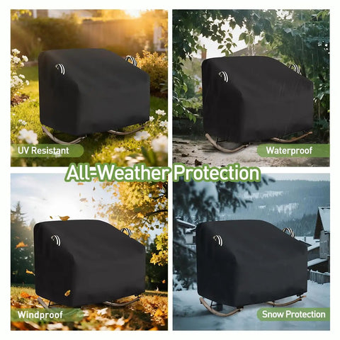 Oversized Papasan Chair Cover Waterproof Patio Shield For Large Papasan, Egg And Rattan Wicker Chairs, All-Weather Protection