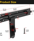 Heavy Duty 17-Inch Carbon Steel Slide Bolt Latch For Barn Doors And Fences Built Tough Security Lock For Warehouses And Entry Gates Left Or Right Hand Mount Weld Or Screw Mount Patent Pending shown with dimensions