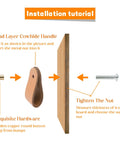 Installation tutorial for 4 Pack Faux Leather Drawer Pulls Light Coffee Single Hole Cabinet Handles for Dresser Closet and Kitchen Cupboards