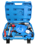 Shop Grade 9 Piece Brake Rotors Tool And Wheel Hub Cleaning Resurfacing Kit With Pneumatic Drill packed in blue case.