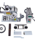 Serious Shop Beast Bench Belt Sander And Polisher With 550W Brushless Motor Variable Speed sharp edge sharpening components displayed.