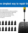 Tire Repair Rubber Nail Kit With Extraction Pliers Screwdriver And Gloves 40 Piece Vacuum Tire Repair Screws with tire and screwdriver