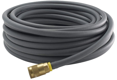 Tough As Nails 1/4 Inch By 50 Foot Air Compressor Hose with industrial coupling and plug for heavy-duty air tool performance.