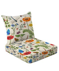Outdoor Chair Cushions For Patio Furniture 24X24 Deep Seat Set With Removable Covers UV Resistant Waterproof Cushions