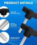 Heavy Duty Solid Badass 20 Piece Thumb Screw And Wing Knob Bolt Kit M4 M5 M6 M8 with black plastic knobs and threaded bolts.
