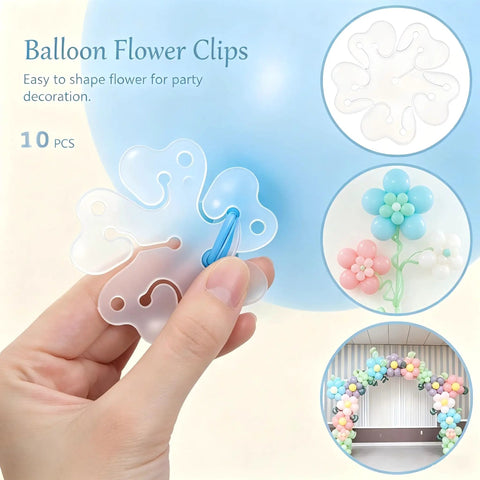 Obear 109 Pc Invisible Clear Matte Balloon Arch Kit With Heavy Duty Clamps For Wedding Birthday Decor Backdrop Party Supplies Not Included, 10 pcs