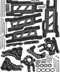 Aluminum Suspension Arms And Caster Block And Steering Blocks And Rear Stub Axle Carriers And Arm Suspension Mount For One Tenth Slash 4X4 Rustler Jato Stampede Hoss 4X4 4WD VXL RC Cars