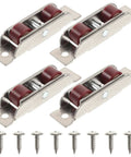 Heavy Duty Stainless Steel Double Roller Sash Wheels Four Pack Delivers Smooth As Butter Glide For Sliding Windows and steel screws.