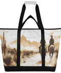 Western Desert Cowboy Style Insulated Cooler Bag With Large Compartment Reusable Thermal Tote for shopping and camping