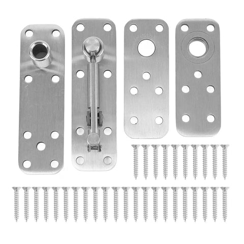 Hidden Door Hinge With Beefy Heavy Duty Stainless Steel 360 Degree Rotation for wooden and aluminum frame doors, 4 hinge set.