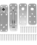 Concealed Door Hinge With Hidden Pivot Built Tough Heavy Duty 600 Lb Capacity 360 Degree Pivot Brushed Stainless Steel Finish set