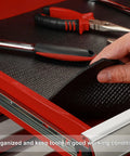 Dope Non Slip Foam Toolbox Drawer Liner With Textured Grip 24 Inch Wide By 24 Foot Long in red toolbox with tools