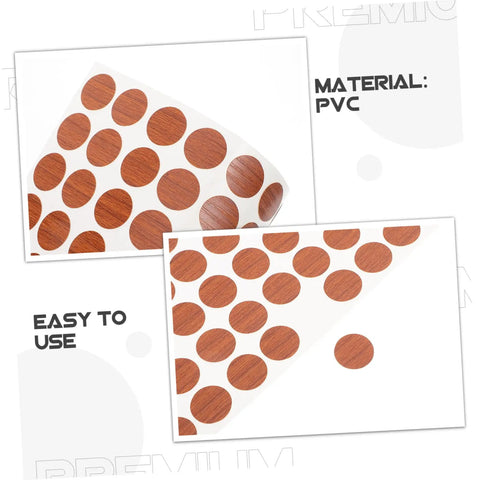 Easy Install No Drill Needed Screw Hole Covers For Furniture And Cabinets, Wear Resistant Decorative Sticker Caps made of PVC